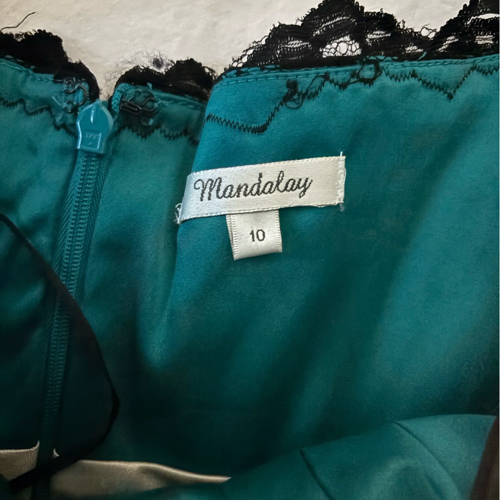 Mandalay Cocktail Dress in Black & Turquoise NWT - Picture 8 of 11